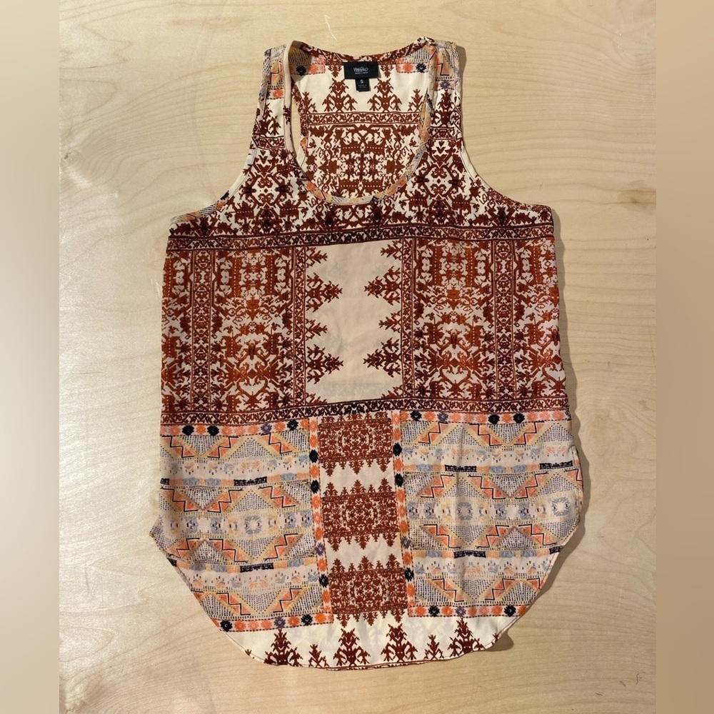 Mossimo Patterned Sleeveless Top Small (JI)